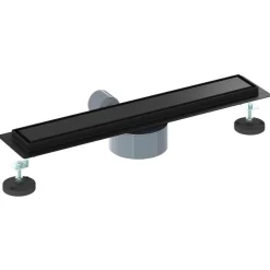 vidaXL Desagüe de ducha 2 en 1 con sifón de 360° 50 cm Negro