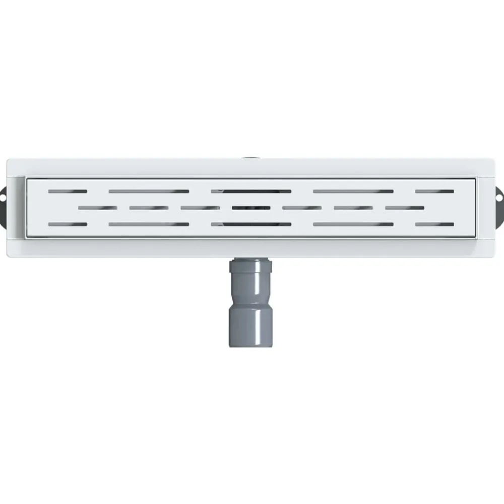 vidaXL Desagüe de ducha con tapa de vidrio y sifón 360° Plateado 50 cm Clearance