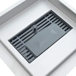 vidaXL Desagüe de ducha de puntos Plateado 15 x 15 cm Clearance