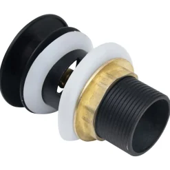 vidaXL Desagüe de empuje función desbordamiento 6,4x6,4x9,1 cm Negro New