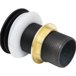 vidaXL Desagüe empuje sin función desbordamiento 6,4x6,4x9,1 cm Negro
