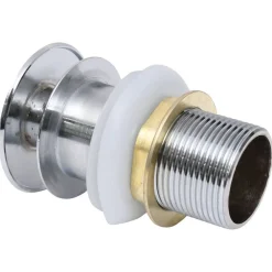 vidaXL Fontanería-Desagüe empuje sin función desbordamiento plata 6,4x6,4x9,1 cm