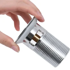 vidaXL Fontanería-Desagüe empuje sin función desbordamiento plata 6,4x6,4x9,1 cm