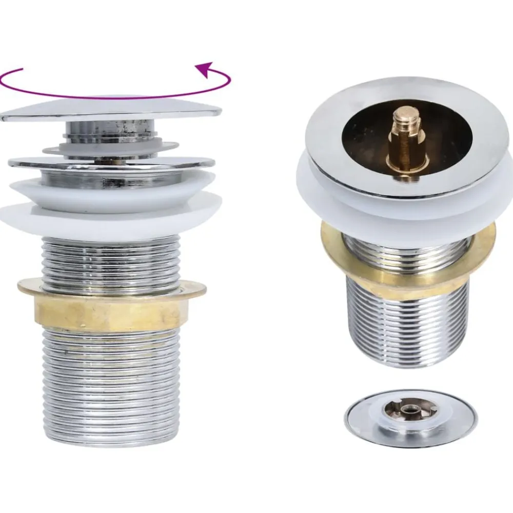 vidaXL Fontanería-Desagüe empuje sin función desbordamiento 6,4x6,4x9,1cm
