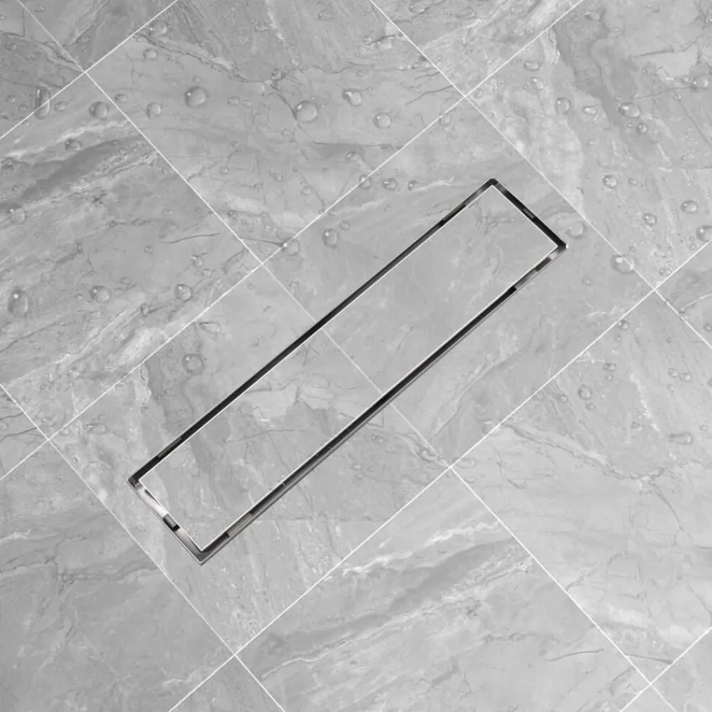 vidaXL Desagüe lineal de ducha de acero inoxidable 530x140 mm Outlet