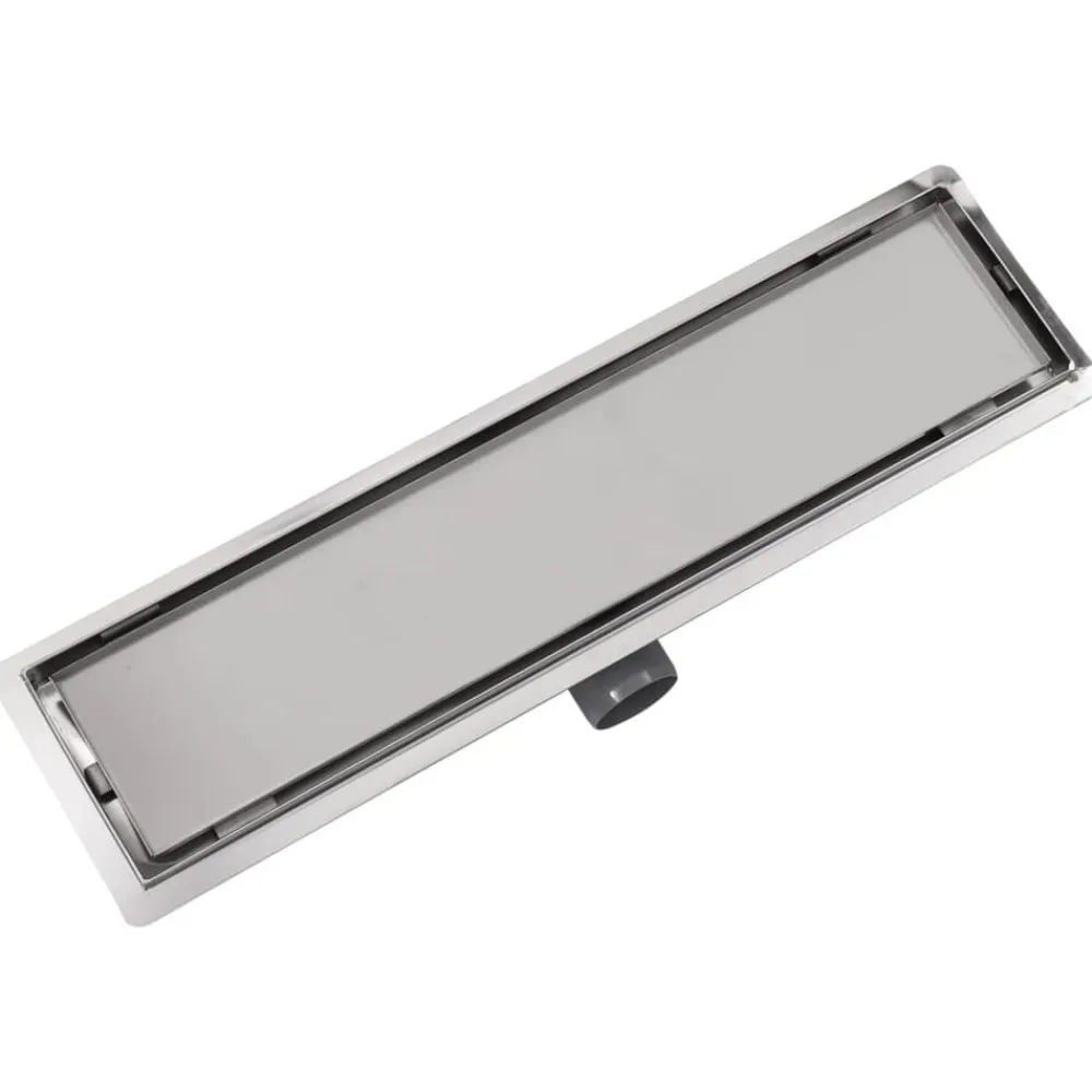 vidaXL Desagüe lineal de ducha de acero inoxidable 530x140 mm Outlet