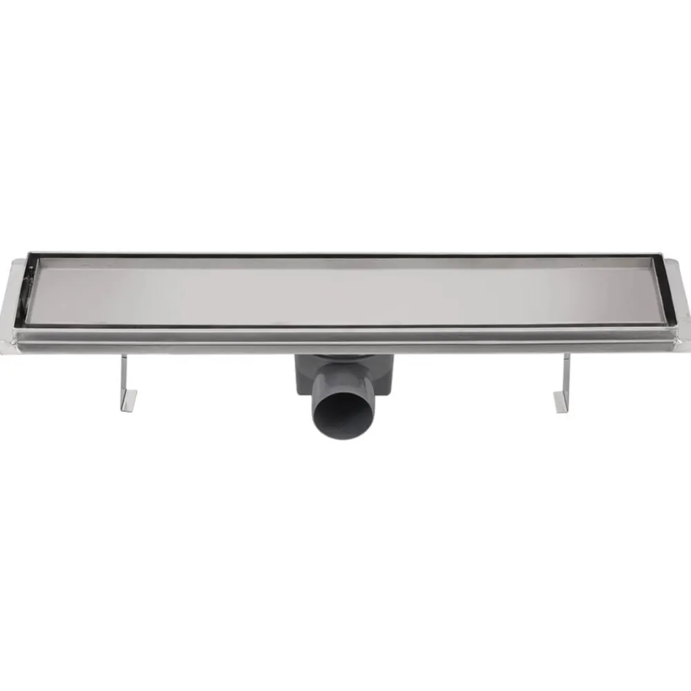 vidaXL Desagüe lineal de ducha de acero inoxidable 530x140 mm Outlet