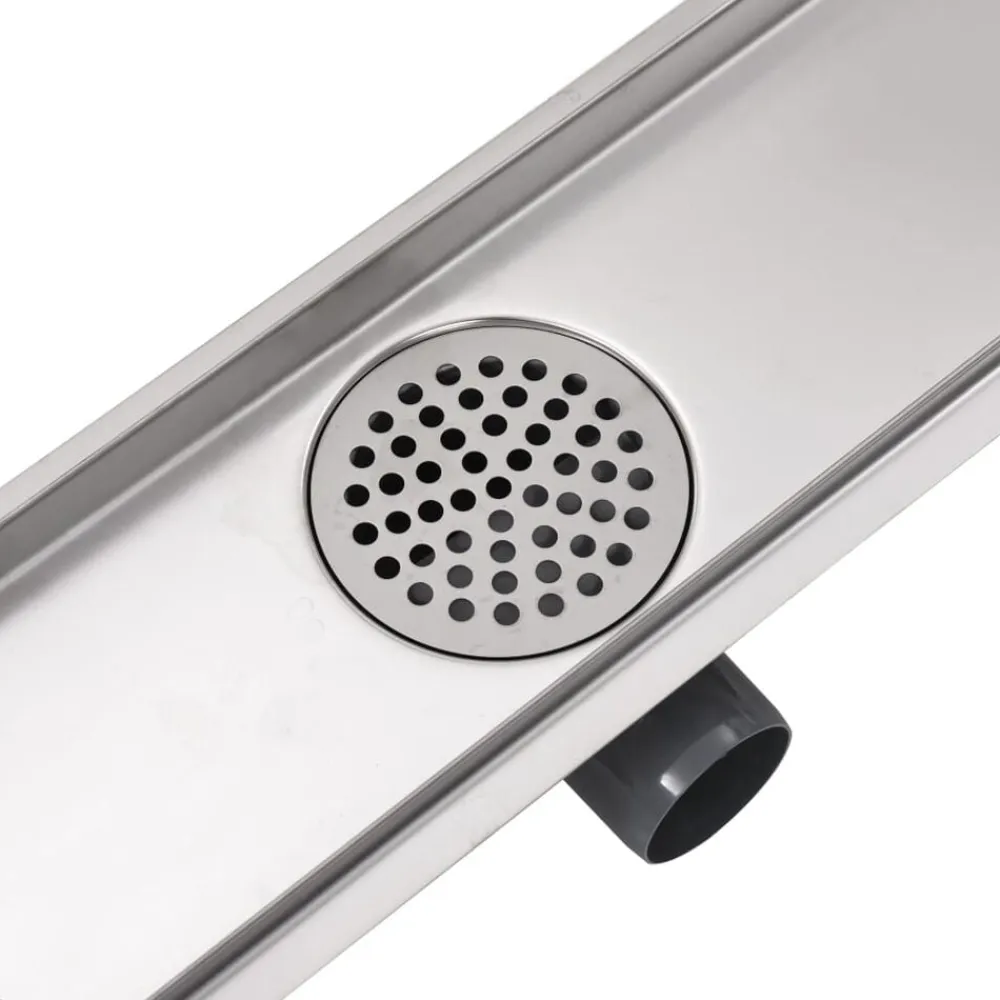 vidaXL Desagüe lineal de ducha de acero inoxidable 530x140 mm Outlet