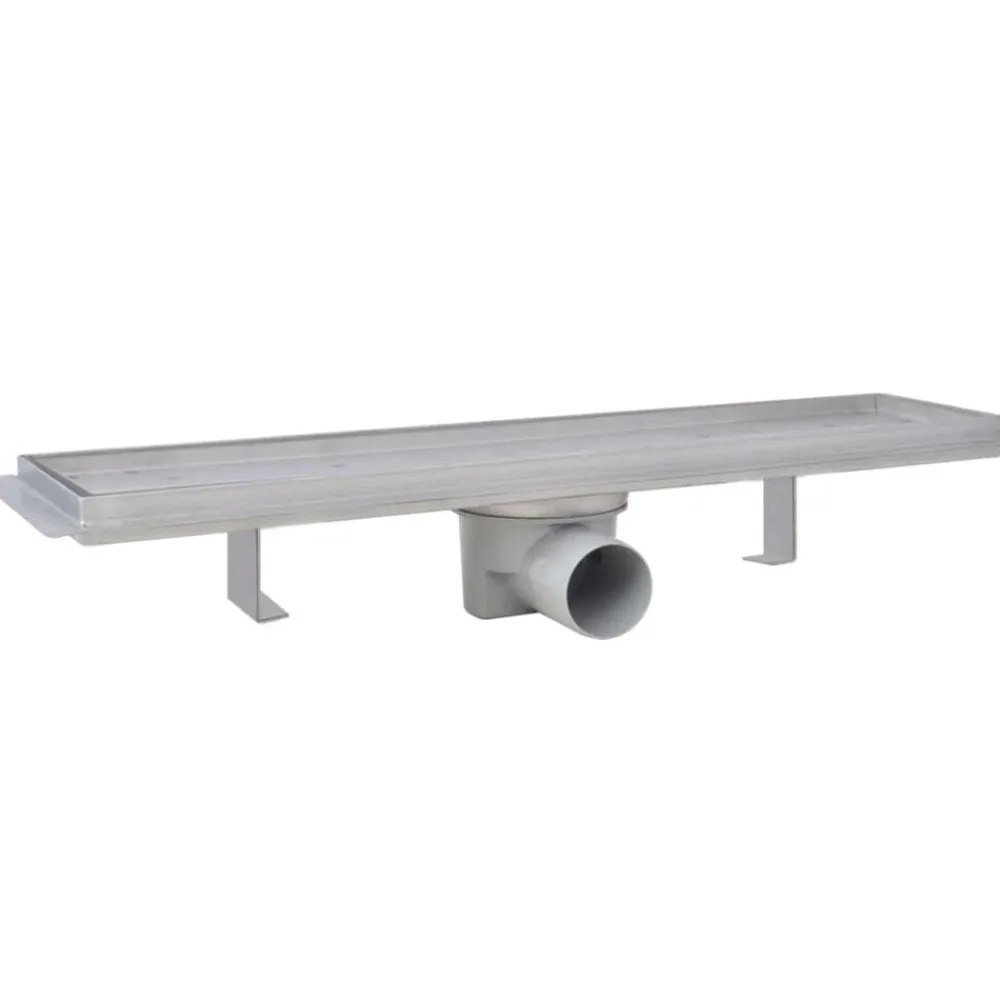 vidaXL Fontanería-Desagüe lineal de ducha 2 piezas 530x140 mm acero inoxidable