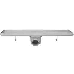 vidaXL Fontanería-Desagüe lineal de ducha 2 piezas 530x140 mm acero inoxidable