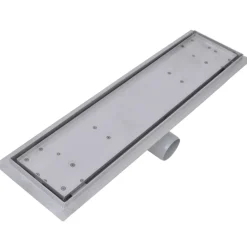 vidaXL Fontanería-Desagüe lineal de ducha 2 piezas 530x140 mm acero inoxidable