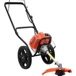 vidaXL Desbrozadora con ruedas naranja 52 cc 1,45 kW Online