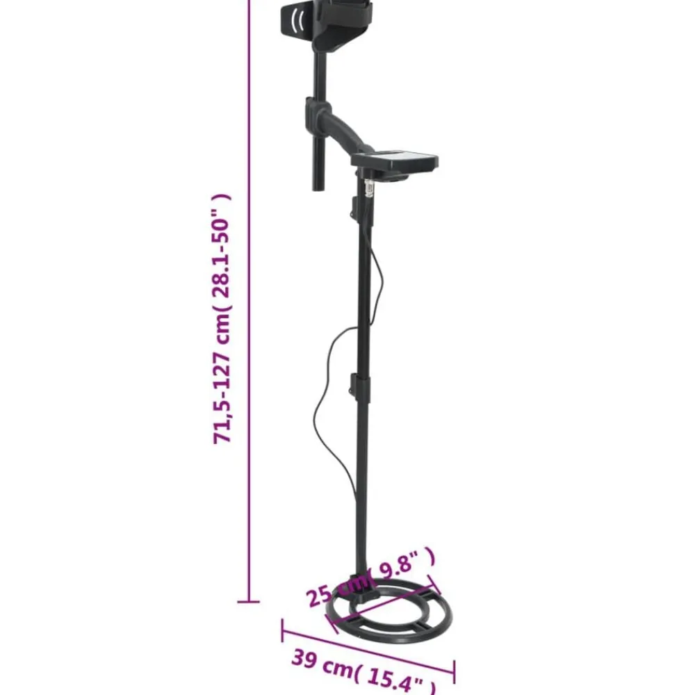 vidaXL Detector de metales auto tune profundidad 18 cm con puntero Online