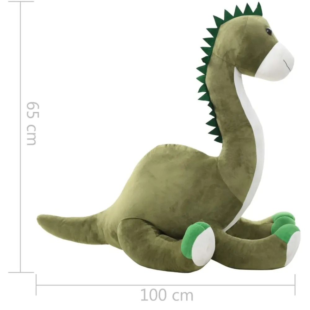 vidaXL Juguetes-Dinosaurio brontsaurus de peluche verde