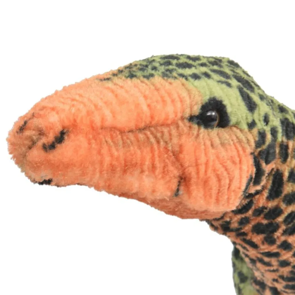vidaXL Dinosaurio Stegosaurus de peluche de pie verde y naranja XXL Clearance