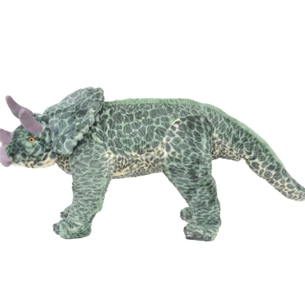 vidaXL Dinosaurio triceratops de peluche de pie verde XXL Outlet
