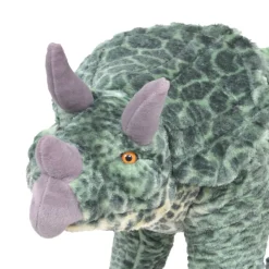 vidaXL Dinosaurio triceratops de peluche de pie verde XXL Outlet