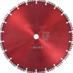 vidaXL Disco de corte de diamante con turbo acero 300 mm Clearance