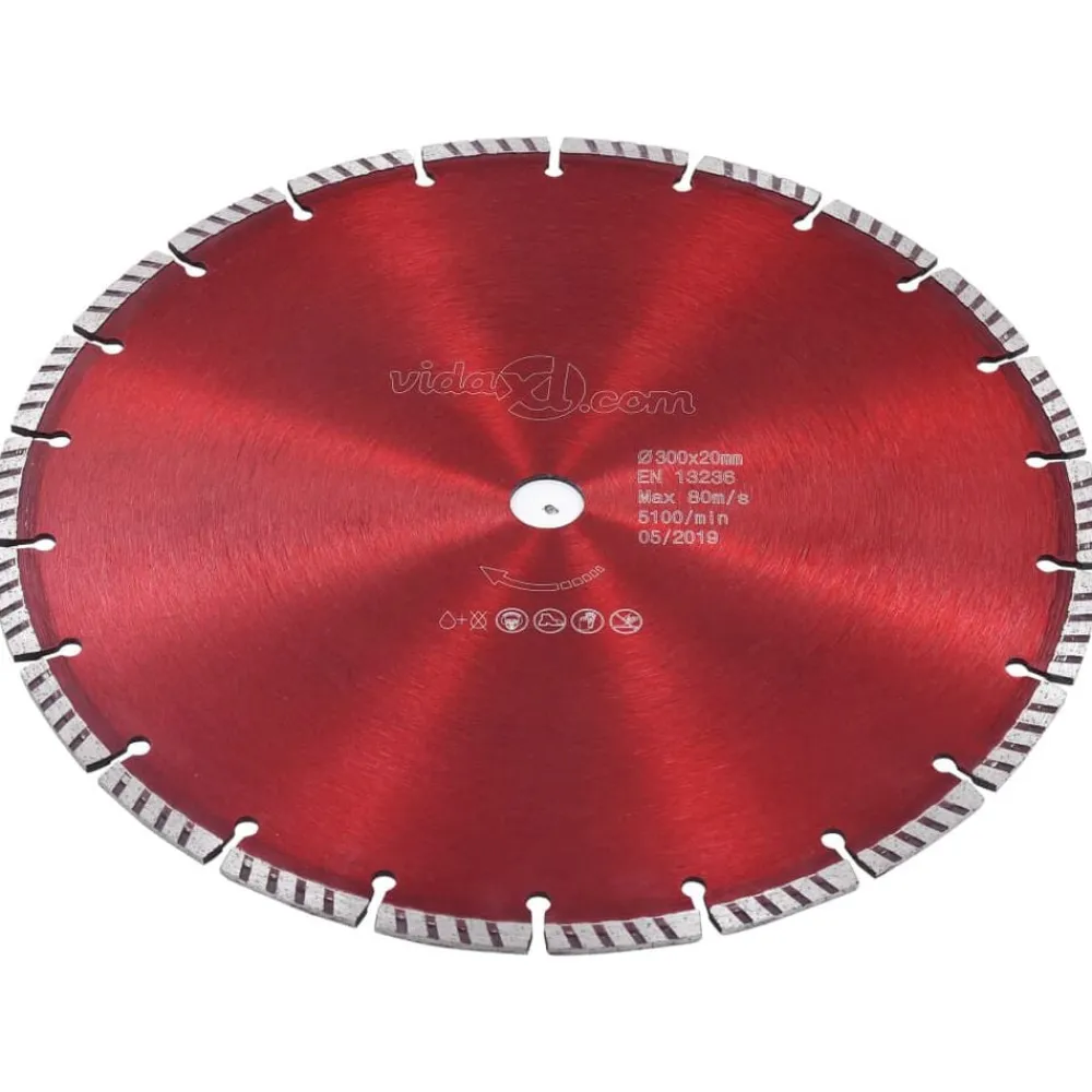 vidaXL Disco de corte de diamante con turbo acero 300 mm Clearance