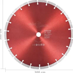 vidaXL Disco de corte de diamante acero 300 mm Sale
