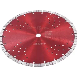 vidaXL Accesorios Para Herramientas-Disco de corte de diamante con turbo y agujeros acero 300 mm