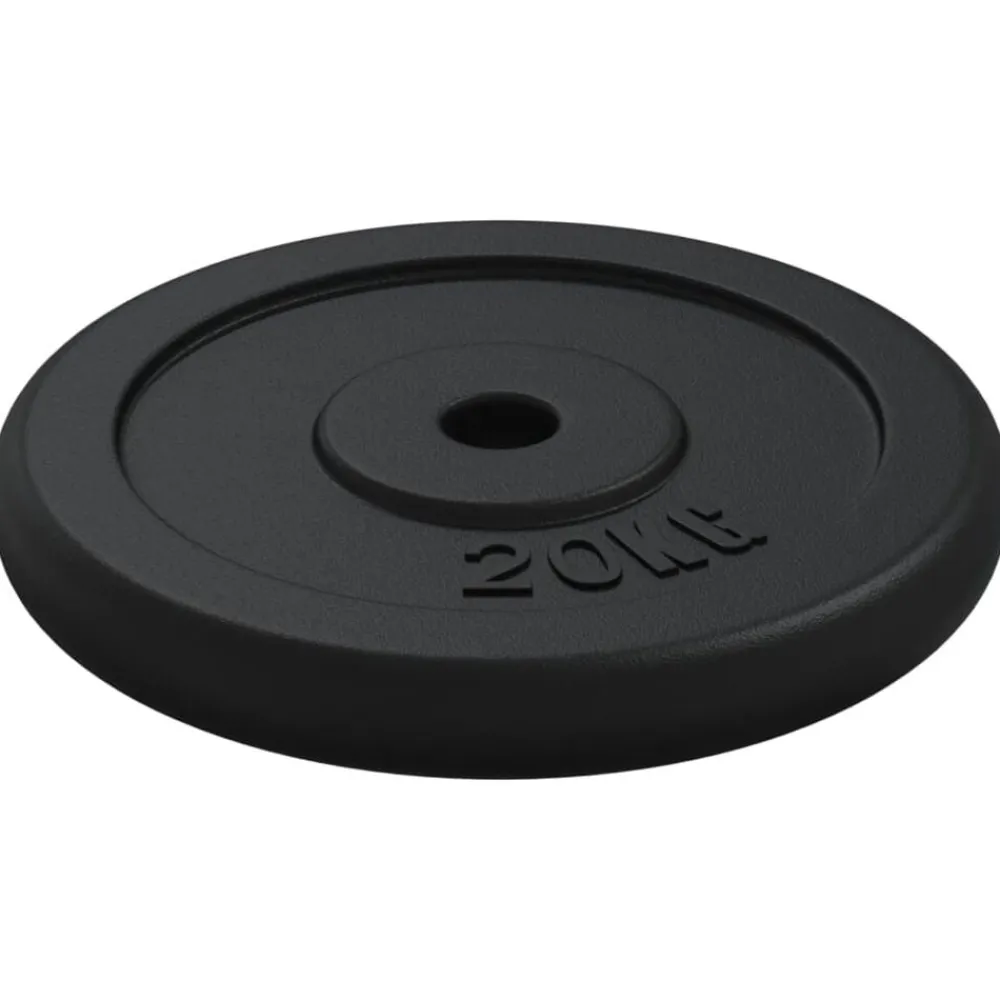 vidaXL Fitness Y Musculación-Disco de pesas hierro fundido 20 kg