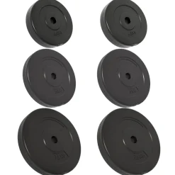 vidaXL Fitness Y Musculación-Discos de pesas 6 piezas cemento 30 kg