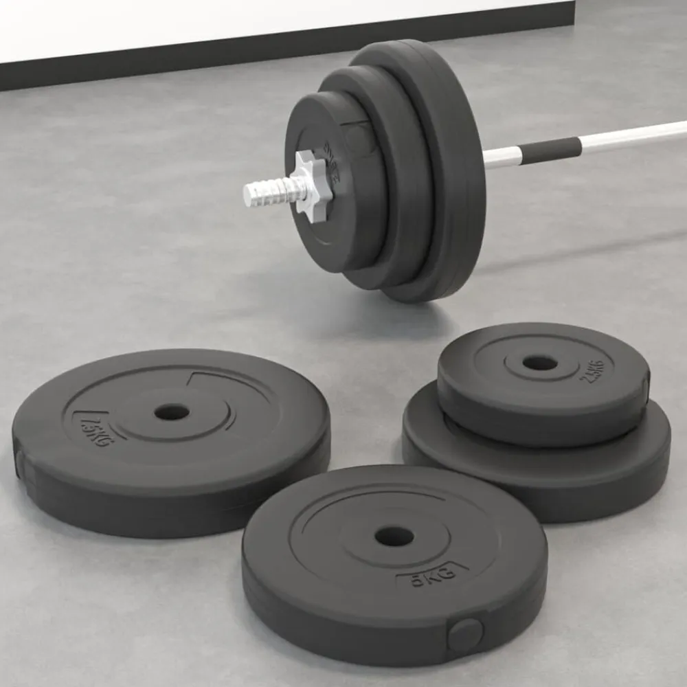 vidaXL Fitness Y Musculación-Discos de pesas 6 piezas cemento 30 kg