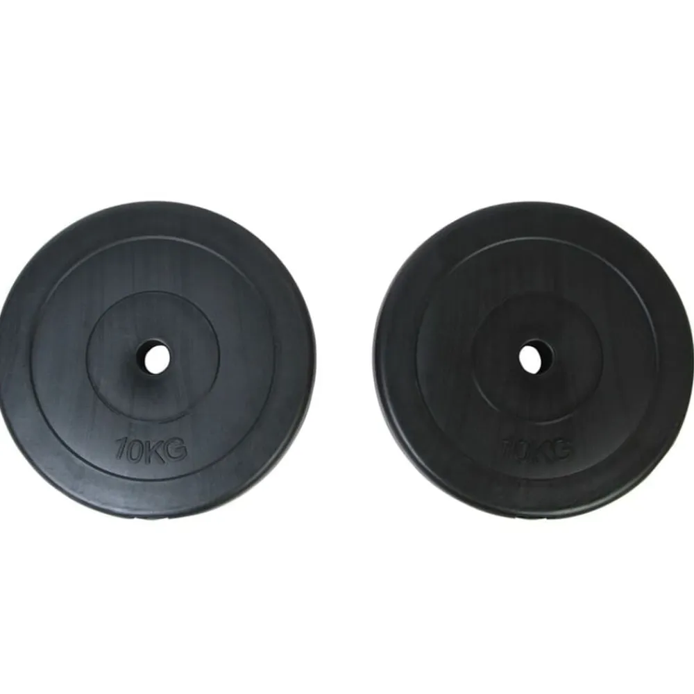 vidaXL Discos de pesas 2 unidades 10 kg New