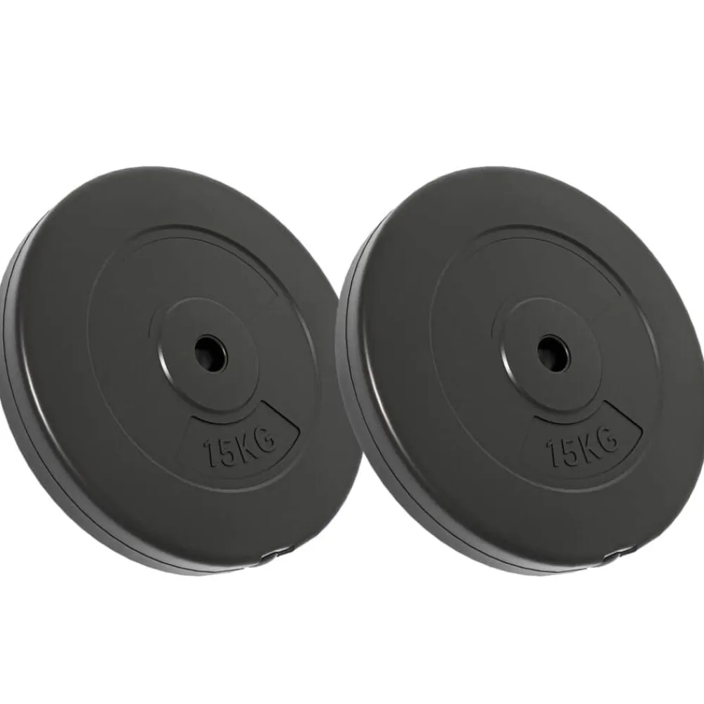 vidaXL Discos de pesas 2 uds 30 kg cemento Clearance