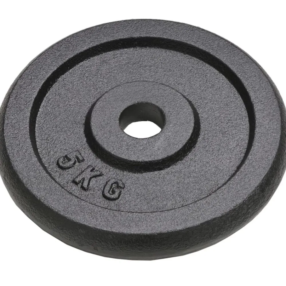 vidaXL Fitness Y Musculación-Discos de pesas de hierro fundido 4 uds 2x10 kg+2x5 kg