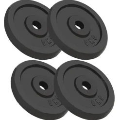 vidaXL Discos de pesas de hierro fundido 4 uds 4x5 kg Sale