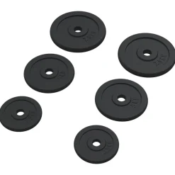vidaXL Fitness Y Musculación-Discos de pesas de hierro fundido 6 piezas 30 kg