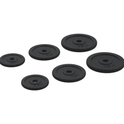 vidaXL Fitness Y Musculación-Discos de pesas de hierro fundido 6 piezas 30 kg