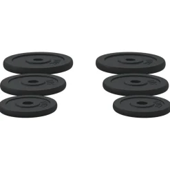 vidaXL Fitness Y Musculación-Discos de pesas de hierro fundido 6 piezas 30 kg