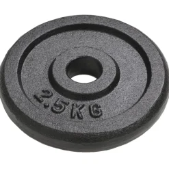 vidaXL Fitness Y Musculación-Discos de pesas de hierro fundido 8 piezas 2,5 kg
