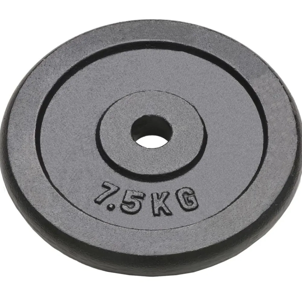 vidaXL Discos de pesas de hierro fundido 4 uds 4x7,5 kg