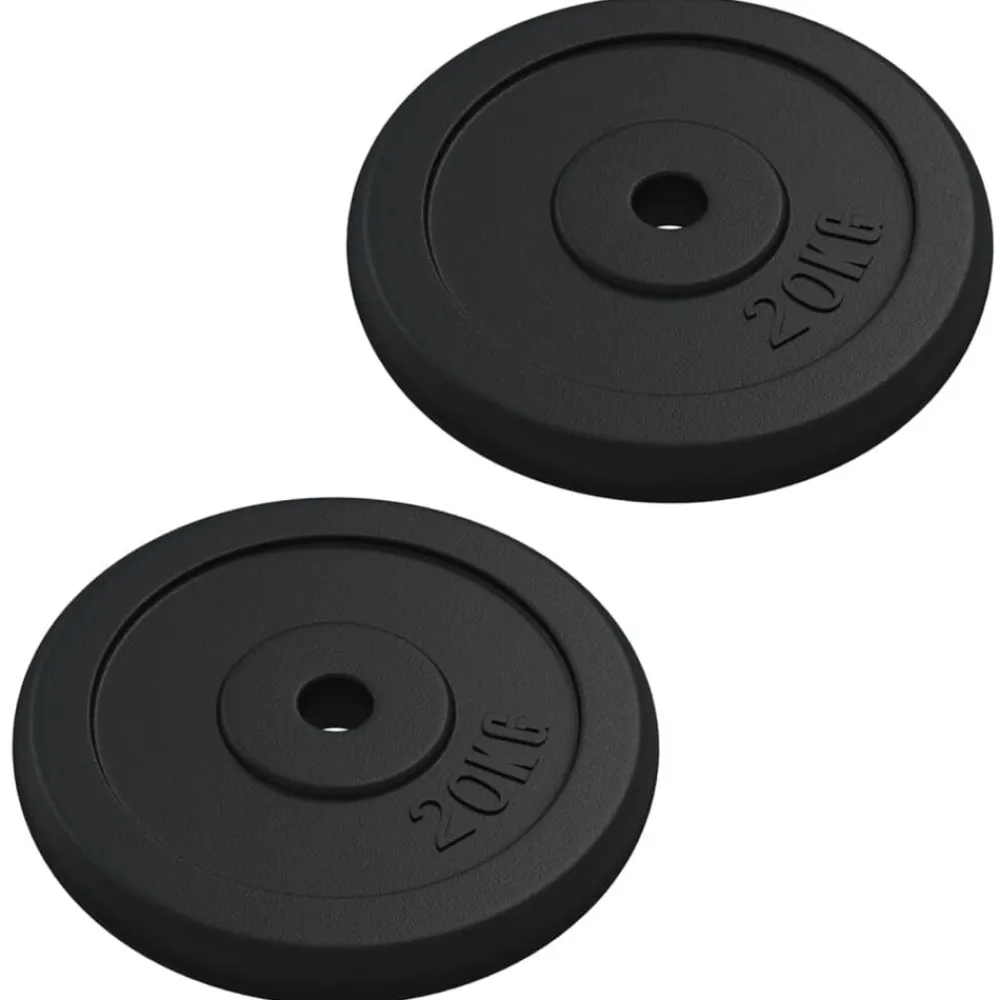 vidaXL Discos de pesas hierro fundido 40 kg Discount