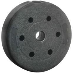 vidaXL Fitness Y Musculación-Discos de Peso 10 kg 4 pcs 10kg Negro Cemento y arena de hierro