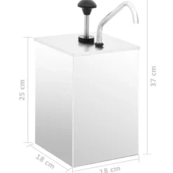 vidaXL Cocina Y Comedor-Dispensador de salsa de acero inoxidable 3,5 L
