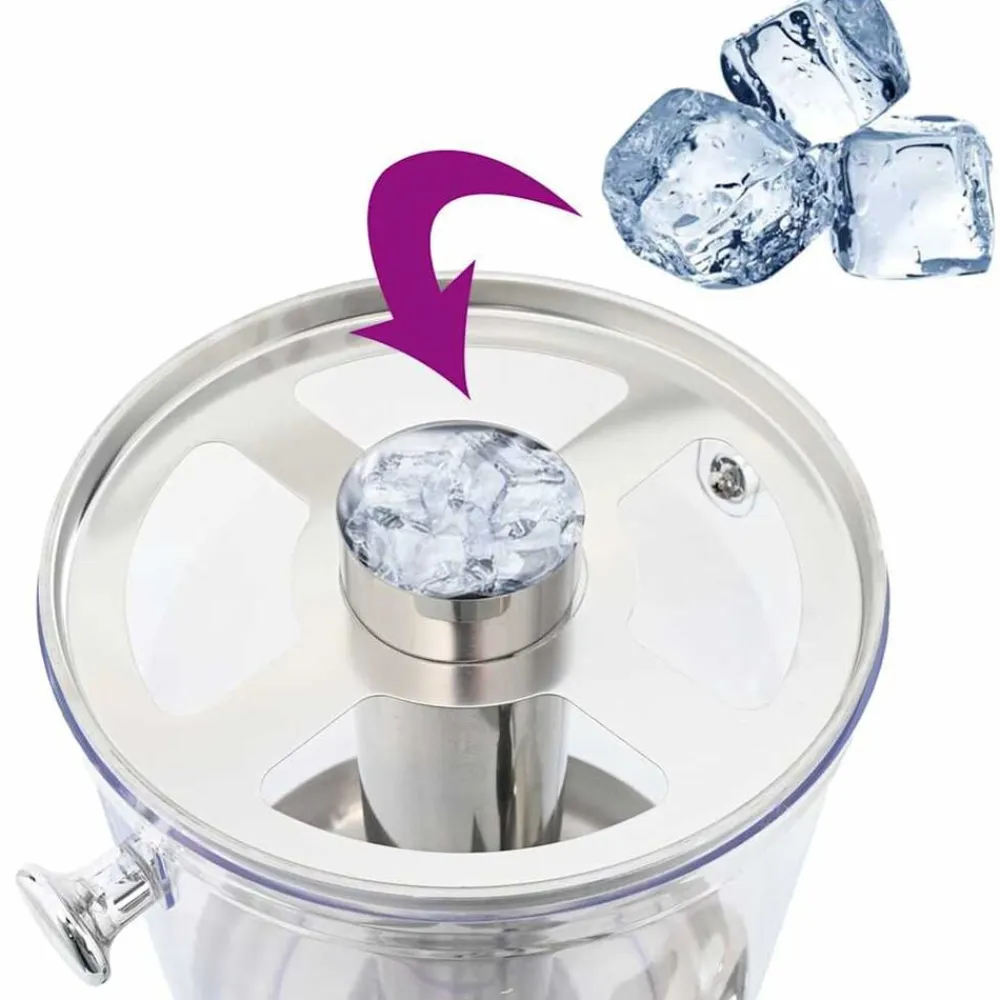 vidaXL Dispensador de zumo acero inoxidable 8 L