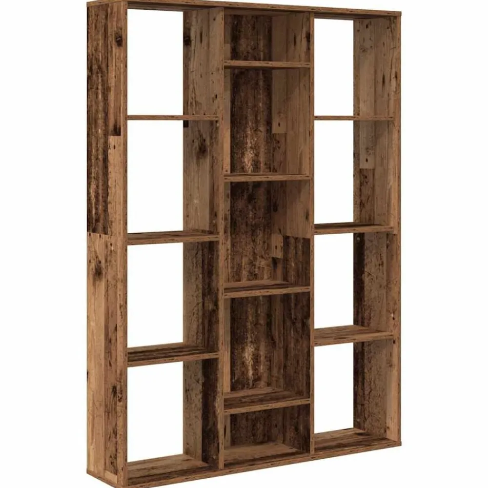 vidaXL Divisor de espacios/estantería aglomerado madera vieja Madera antigua Clearance