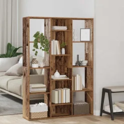vidaXL Divisor de espacios/estantería aglomerado madera vieja Madera antigua Clearance