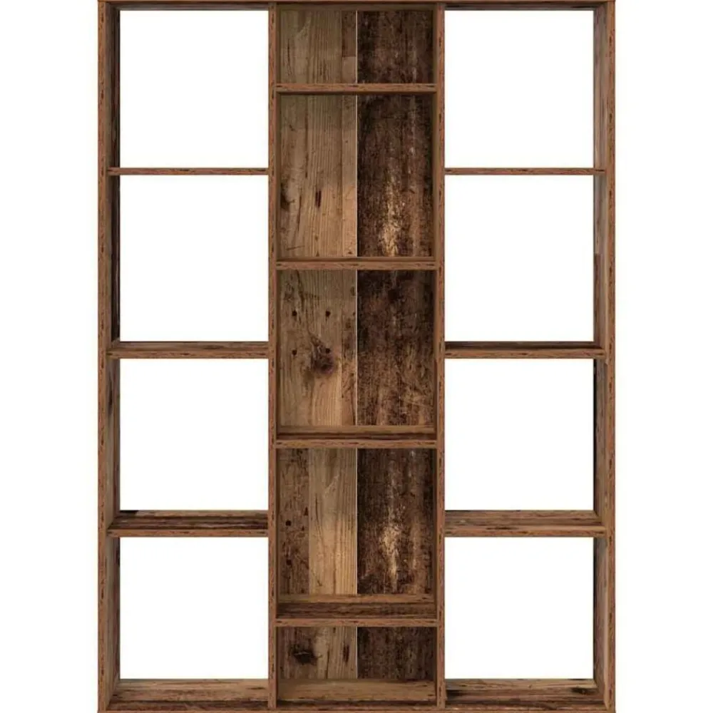 vidaXL Divisor de espacios/estantería aglomerado madera vieja Madera antigua Clearance