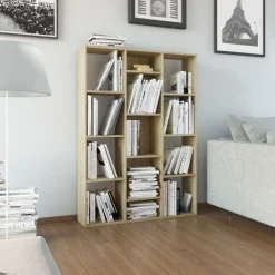 vidaXL Divisores De Ambientes-Divisor espacio/estantería aglomerado 100x24x140cm