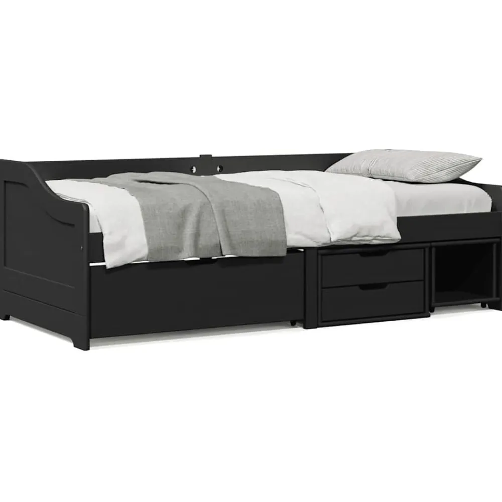 vidaXL Camas Y Accesorios-Diván con 3 cajones sin colchón IRUN 90x200 cm