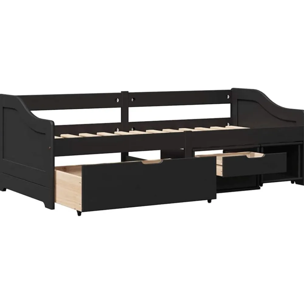 vidaXL Camas Y Accesorios-Diván con 3 cajones sin colchón IRUN 90x200 cm