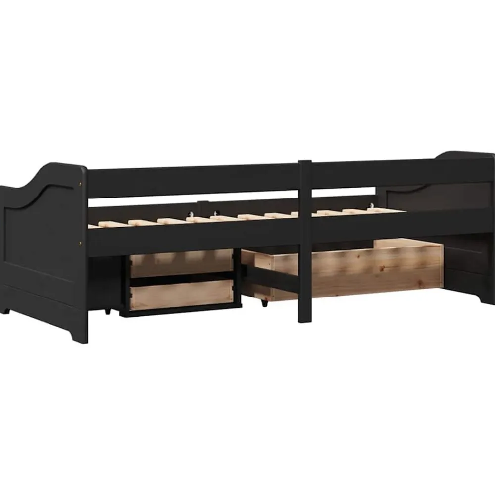 vidaXL Camas Y Accesorios-Diván con 3 cajones sin colchón IRUN 90x200 cm