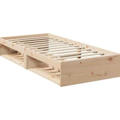vidaXL Camas Y Accesorios-Diván sin colchón 100x200 cm madera maciza de pino