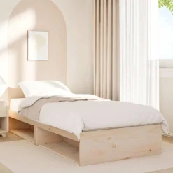 vidaXL Camas Y Accesorios-Diván sin colchón 100x200 cm madera maciza de pino